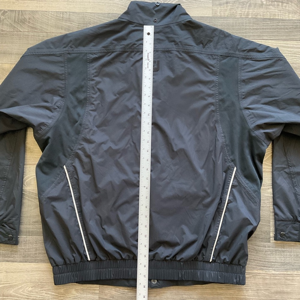Dryjoys Footjoy FJ Golf Rain Windbreaker Jacket Men’s MEDIUM Black Full Zip - Picture 9 of 12